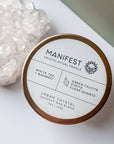 MANIFEST △ White Tea + Bamboo Crystal Ritual Candle