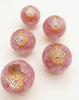 Rose Quartz Hamsa Sphere