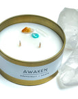 Awaken △ Grapefruit + Agave Crystal Candle
